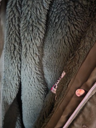 Parka uomo verde con pelliccia removibile