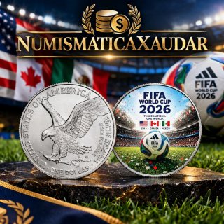 Moneda Plata FIFA World Cup 2026