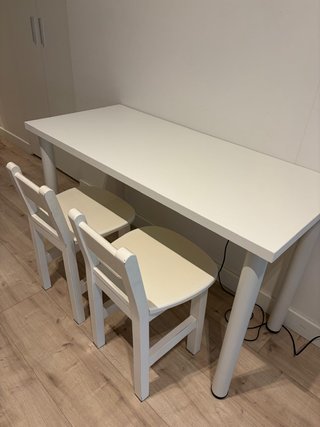 Mesa de cocina o multiusos blanca