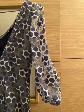 Traje flamenca azul talla 38 ligero volantes