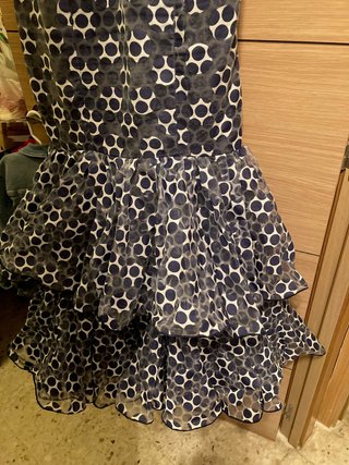 Traje flamenca azul talla 38 ligero volantes