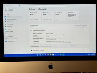 Apple iMac 21,5” SSD 480GB Plata