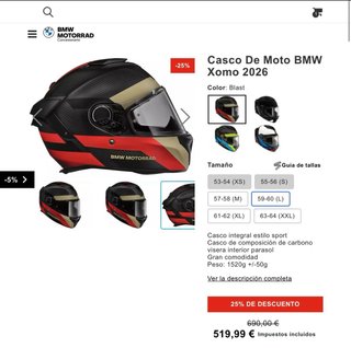 Casco BMW Motorrad Xomo Carbono.