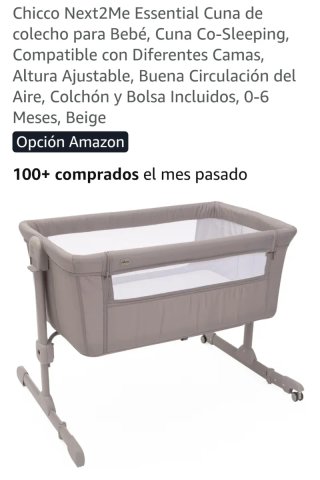 Cuna colecho Chicco Next2Me Beige