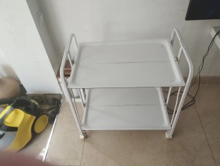 Carrito camarera blanco 2 bandejas