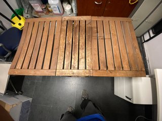 Mesa de madera plegable