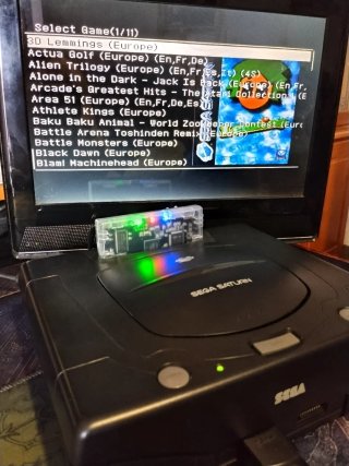 Consola Sega Saturn + SAROO opcional