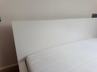 Cama Malm Ikea Blanca con Somier y Colchón