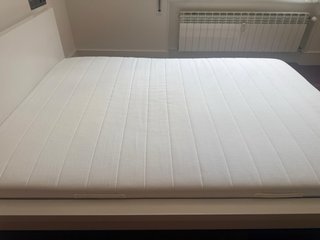 Cama Malm Ikea Blanca con Somier y Colchón