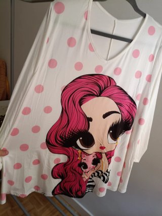 Camiseta manga larga estampado gatito