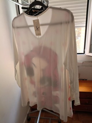 Camiseta manga larga estampado gatito