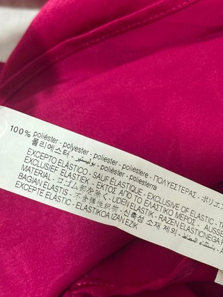 Vestito Zara fucsia a portafoglio effetto satinato