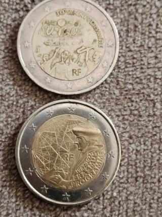 Lote 9 monedas conmemorativas Francia.