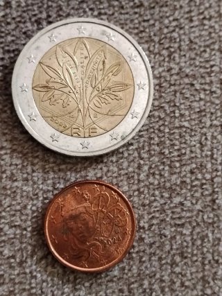 Lote 9 monedas conmemorativas Francia.