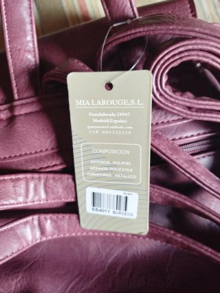 Bolso burdeos sin estrenar
