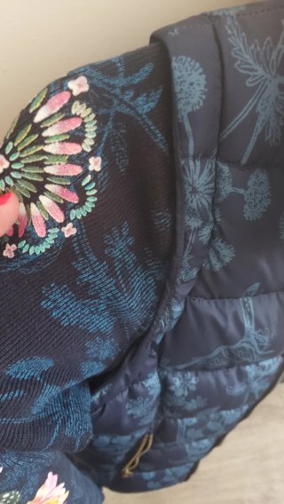 Chaqueta Desigual azul y multicolor