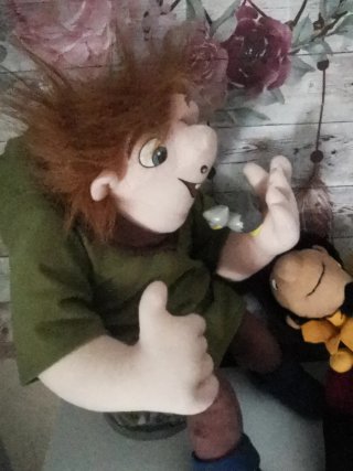 Peluche vintage Quasimodo, Esmeralda y Frollo