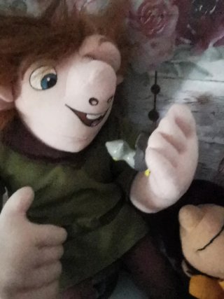 Peluche vintage Quasimodo, Esmeralda y Frollo
