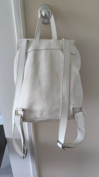 Zainetto in pelle bianco