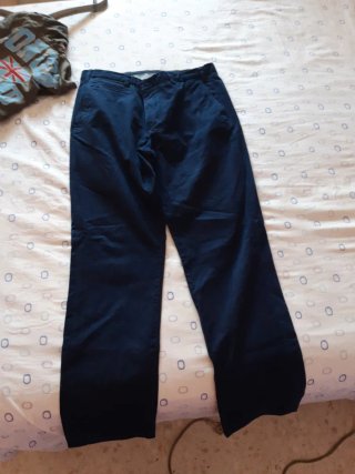 Pantalón de vestir azul hombre