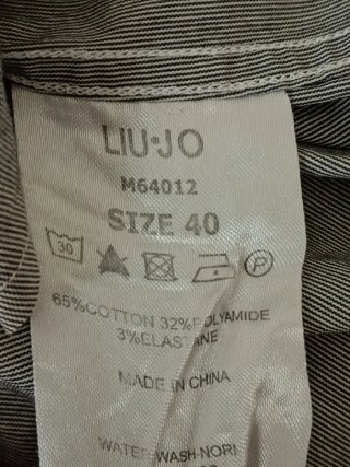 Camicia Liu Jo Grigia Micro Righe Tg 40