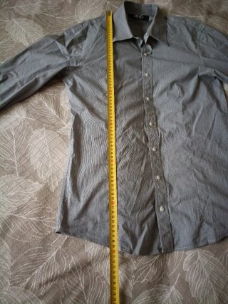 Camicia Liu Jo Grigia Micro Righe Tg 40