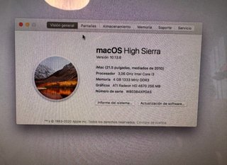 Apple iMac 21.5 Mediados 2010