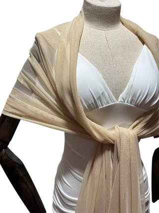 Fular Tul Beige 200x80cm
