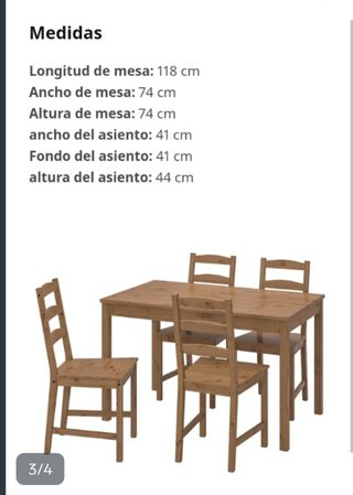 Mesa + sillas JOKKMOKK de IKEA