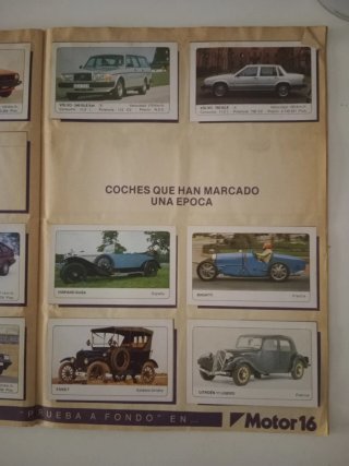 Colección Cromos Coches