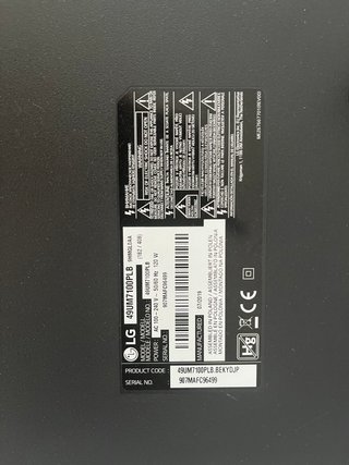 LG 49 Smart TV 4K UHD