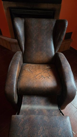 Sillón reclinable de piel