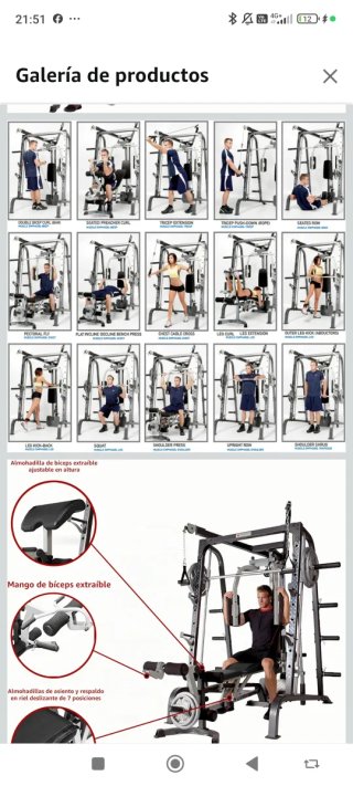 Máquina Smith 9010 multipower+ Banco multifunción
