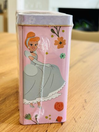 Scatola Latta Disney Princess Biglietti Auguri