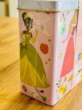 Scatola Latta Disney Princess Biglietti Auguri
