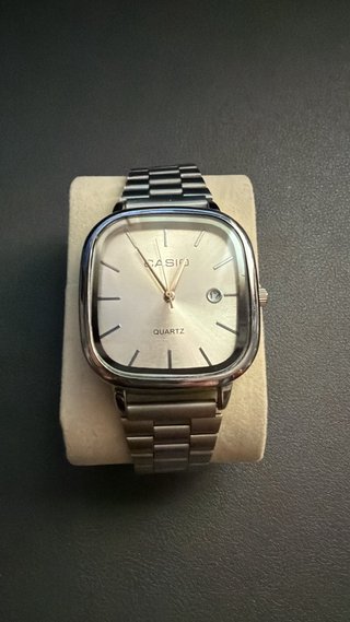 Reloj Cuadrado Plateado LTP-B166D-7AV repl