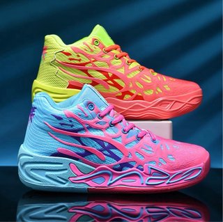 Tenis de Baloncesto Verdes y Rosas