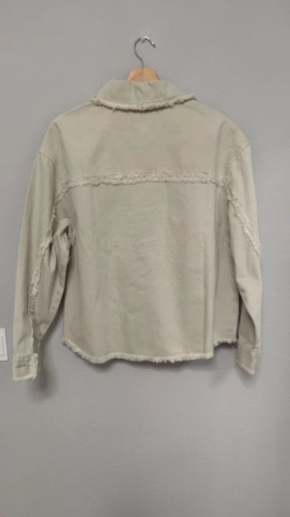 Chaqueta Oversize Beige Desgastada