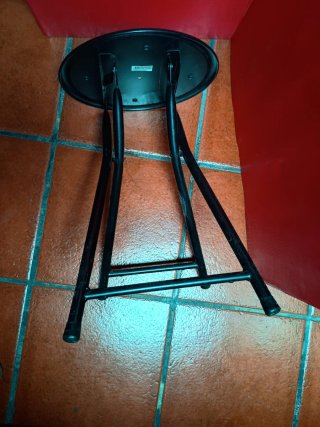 Banqueta Plegable Negra y Azul