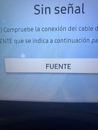 Samsung TV con raya en pantalla