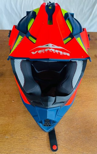 Casco Vemar Mx Taku Blade Navy/Orange/Yellow