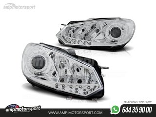 FAROS DELANTEROS LUZ DIURNA LED REAL DRL PARA VOLKSWAGEN GOLF MK6