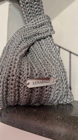 Borsa LUNABAGS nodo giapponese argento