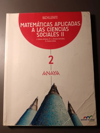 Libro de matemáticas aplicadas para 2°bachillerato