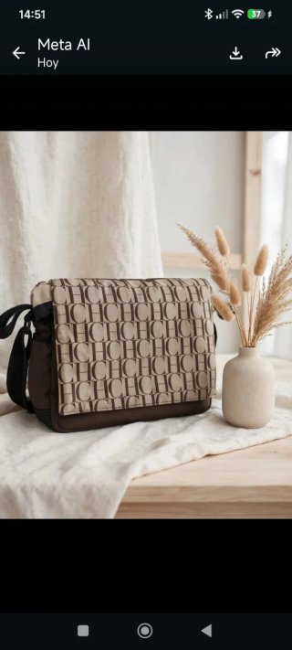 Bolsa Carolina Herrera CH Beige/Marrón