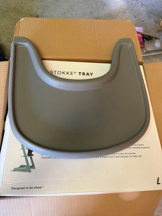 Bandeja Stokke Tripp Trapp Storm Grey y adaptador