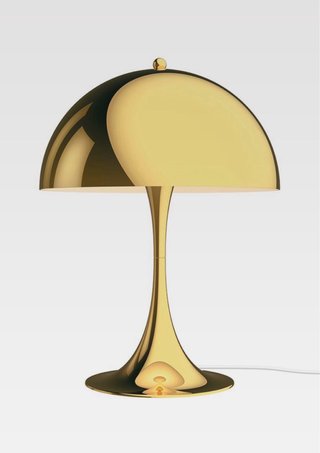 Lámpara de Mesa Dorada Metálica