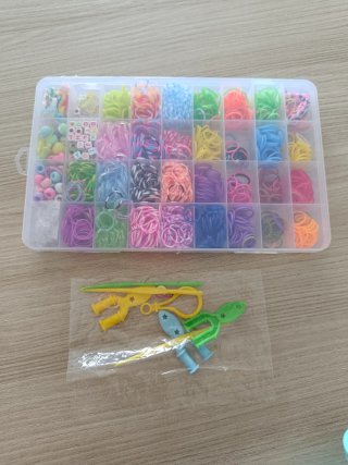 Kit Pulseras Gomas Elásticas y Abalorios