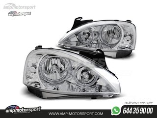 FAROS DELANTEROS OJOS DE ANGEL PARA OPEL CORSA C