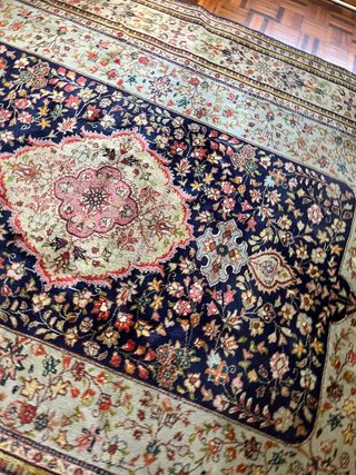 Tappeto Persiano Nain 256x193 cm seta